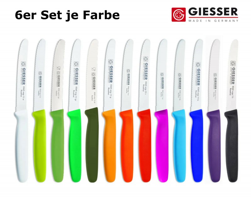 Нож для нарезки продуктов Giesser 8365-11 розовый лезвие серрейтор wsp