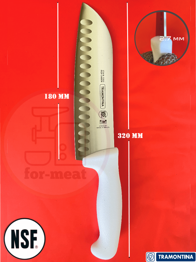 Нож сантоку TRAMONTINA Professional Master 24646/087, 18 см лезвие c выемками