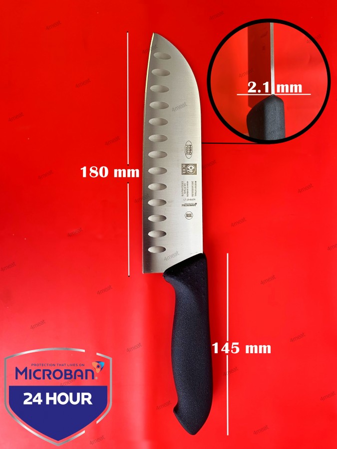 Нож-сантоку  ICEL 281 HR85 лезвие c выемками, 18 см