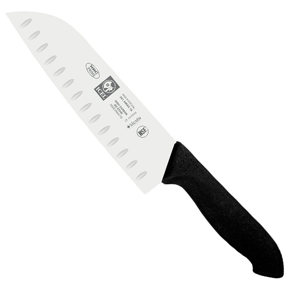 Нож-сантоку  ICEL 281 HR85 лезвие c выемками, 18 см