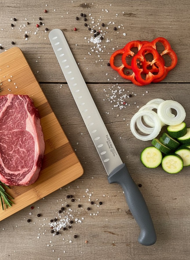 Нож для нарезки гастрономических продуктов TuoTown 231203, лезвие 30 см